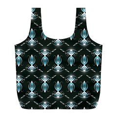 Seamless Pattern Background Black Full Print Recycle Bag (L)