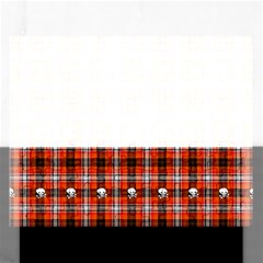 Plaid Pattern Red Squares Skull Rectangular Jigsaw Puzzl