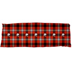 Plaid Pattern Red Squares Skull Body Pillow Case Dakimakura (two Sides) by HermanTelo