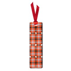 Plaid Pattern Red Squares Skull Small Book Marks