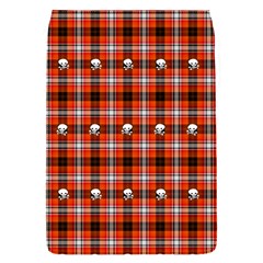 Plaid Pattern Red Squares Skull Removable Flap Cover (s) by HermanTelo