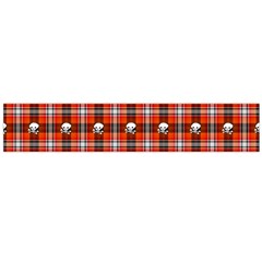 Plaid Pattern Red Squares Skull Large Flano Scarf 