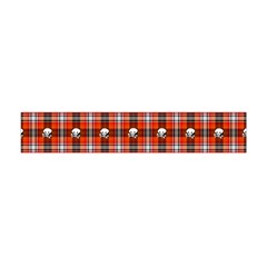 Plaid Pattern Red Squares Skull Flano Scarf (mini) by HermanTelo