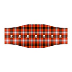 Plaid Pattern Red Squares Skull Stretchable Headband