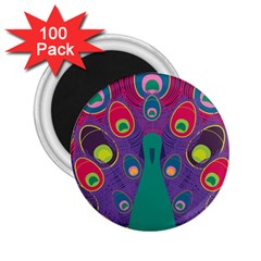 Peacock Bird Animal Feathers 2.25  Magnets (100 pack) 