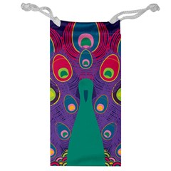 Peacock Bird Animal Feathers Jewelry Bag