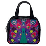 Peacock Bird Animal Feathers Classic Handbag (Two Sides) Back