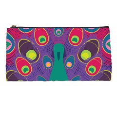 Peacock Bird Animal Feathers Pencil Cases by HermanTelo