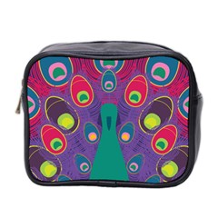 Peacock Bird Animal Feathers Mini Toiletries Bag (Two Sides)