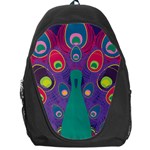 Peacock Bird Animal Feathers Backpack Bag Front