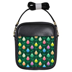 Tulips Seamless Pattern Background Girls Sling Bag