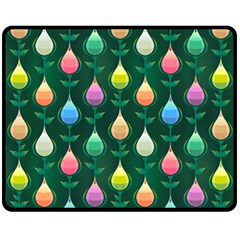 Tulips Seamless Pattern Background Fleece Blanket (medium) 