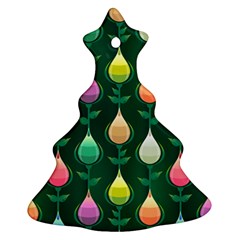 Tulips Seamless Pattern Background Ornament (christmas Tree)  by HermanTelo