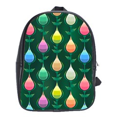 Tulips Seamless Pattern Background School Bag (xl)