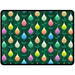 Tulips Seamless Pattern Background Double Sided Fleece Blanket (Large)  80 x60  Blanket Front