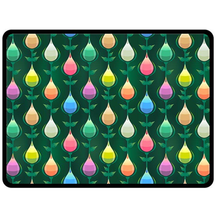 Tulips Seamless Pattern Background Double Sided Fleece Blanket (Large) 