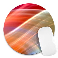 Wave Background Pattern Abstract Round Mousepads by HermanTelo