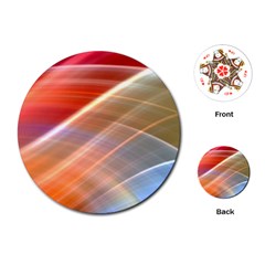 Wave Background Pattern Abstract Playing Cards (round)