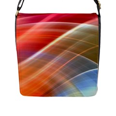 Wave Background Pattern Abstract Flap Closure Messenger Bag (l) by HermanTelo