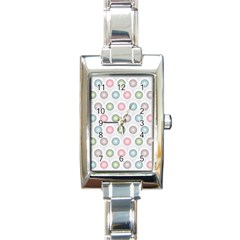 Seamless Pattern Pastels Background Pink Rectangle Italian Charm Watch