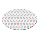 Seamless Pattern Pastels Background Pink Oval Magnet Front