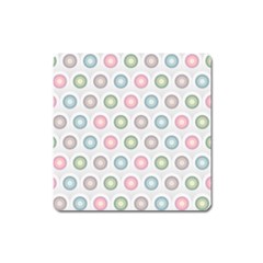 Seamless Pattern Pastels Background Pink Square Magnet