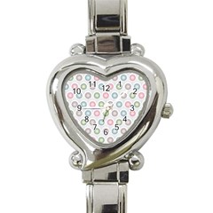 Seamless Pattern Pastels Background Pink Heart Italian Charm Watch