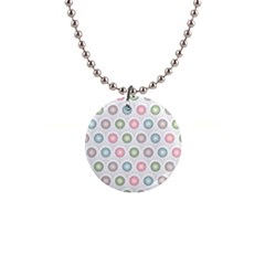 Seamless Pattern Pastels Background Pink 1  Button Necklace