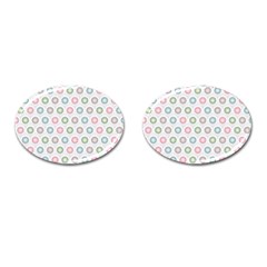 Seamless Pattern Pastels Background Pink Cufflinks (Oval)