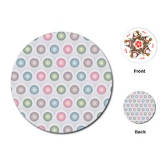 Seamless Pattern Pastels Background Pink Playing Cards (Round)