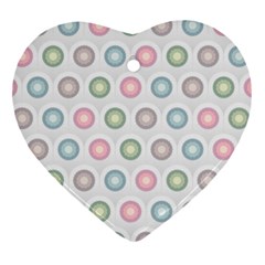 Seamless Pattern Pastels Background Pink Heart Ornament (Two Sides)