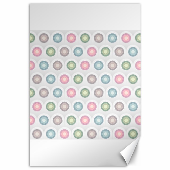 Seamless Pattern Pastels Background Pink Canvas 12  x 18 