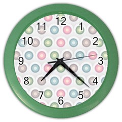 Seamless Pattern Pastels Background Pink Color Wall Clock