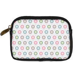 Seamless Pattern Pastels Background Pink Digital Camera Leather Case