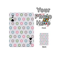 Seamless Pattern Pastels Background Pink Playing Cards Double Sided (Mini)