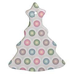 Seamless Pattern Pastels Background Pink Christmas Tree Ornament (Two Sides)