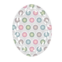 Seamless Pattern Pastels Background Pink Oval Filigree Ornament (Two Sides)