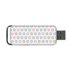 Seamless Pattern Pastels Background Pink Portable USB Flash (One Side)