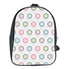 Seamless Pattern Pastels Background Pink School Bag (XL)