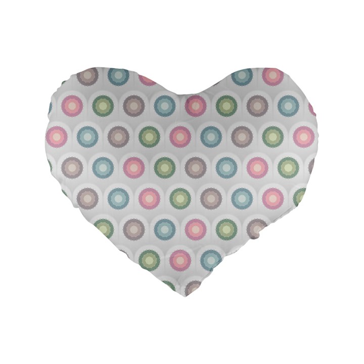 Seamless Pattern Pastels Background Pink Standard 16  Premium Heart Shape Cushions