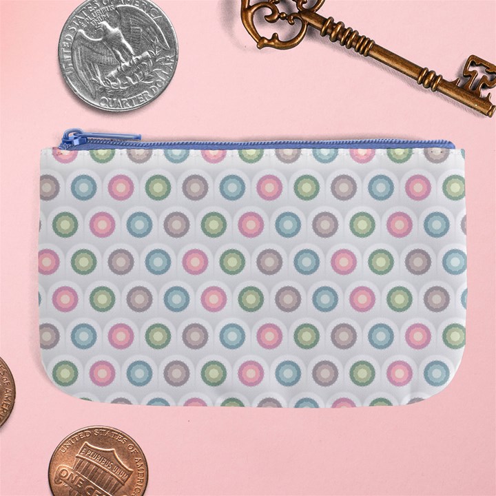 Seamless Pattern Pastels Background Pink Large Coin Purse