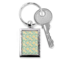 Seamless Pattern Floral Pastels Key Chains (rectangle)  by HermanTelo