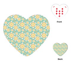 Seamless Pattern Floral Pastels Playing Cards (heart)