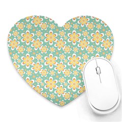 Seamless Pattern Floral Pastels Heart Mousepads