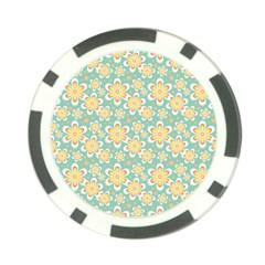 Seamless Pattern Floral Pastels Poker Chip Card Guard