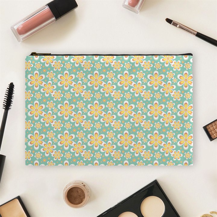 Seamless Pattern Floral Pastels Cosmetic Bag (Large)