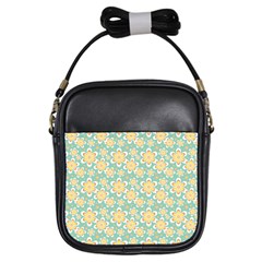 Seamless Pattern Floral Pastels Girls Sling Bag