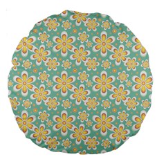 Seamless Pattern Floral Pastels Large 18  Premium Round Cushions by HermanTelo