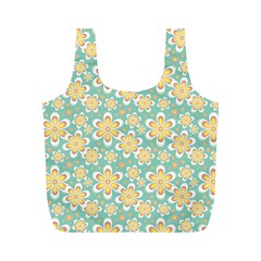 Seamless Pattern Floral Pastels Full Print Recycle Bag (m) by HermanTelo