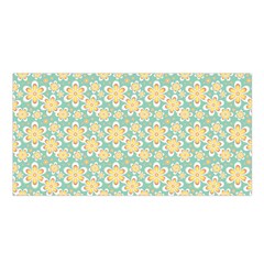 Seamless Pattern Floral Pastels Satin Shawl